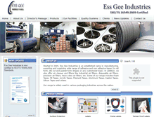 Tablet Screenshot of essgeeindustries.com